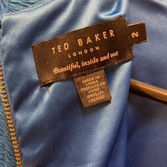 Ted Baker Blue Dress Size 2 - Picture 4 of 4
